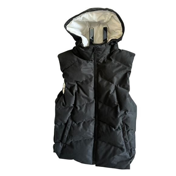 Armani Exchange Black Hooded Puffer Down Vest Jacket Men's Size Small | 53-11 - Picture 1 of 8